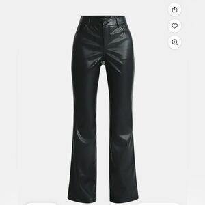No Boundaries Black Faux Leather Trousers